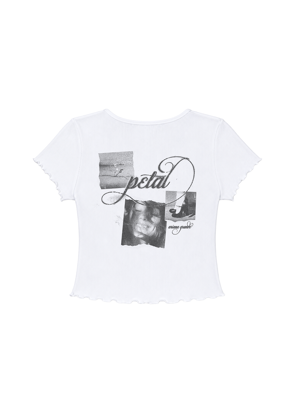 petal ripped photo baby tee